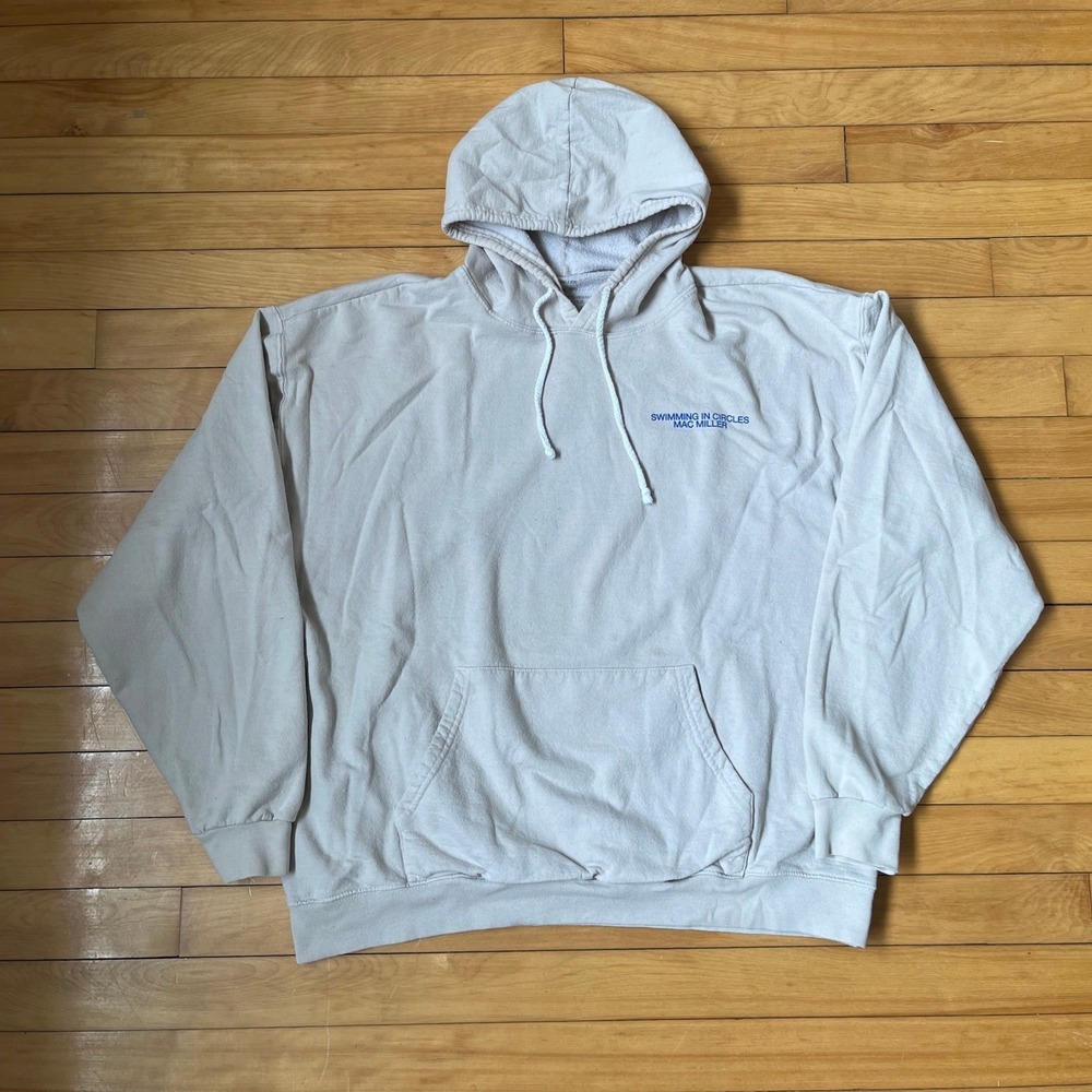 Mac Miller Swimming In Circles Yin Yang Hoodie Sand Tan Mens Large L Official